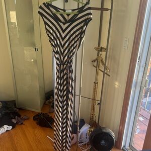 Black and White Striped Dress Calvin Klein